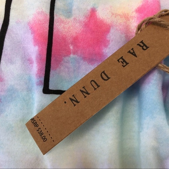 Rae Dunn Love Tye Dye Tee W/matching Scrunchy. - Picture 3 of 7